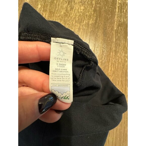 Offline by Aerie OG Super Flare Leggings High Rise Fold over Small Short - Picture 7 of 11